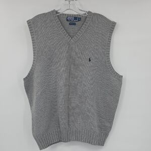 Polo by Ralph Lauren Gray Knit Vest Men's  Size XL